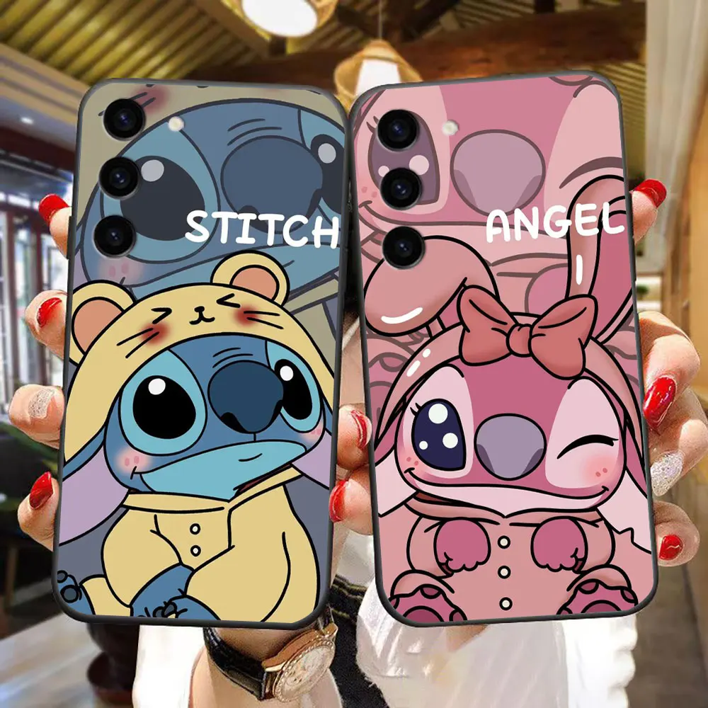 

Funny Cute Stitch Angle Phone Case For Samsung Galaxy S24 S23 S22 S21 S20 FE S10 M54 M53 M33 LITE Case Funda Coque Shell Cover