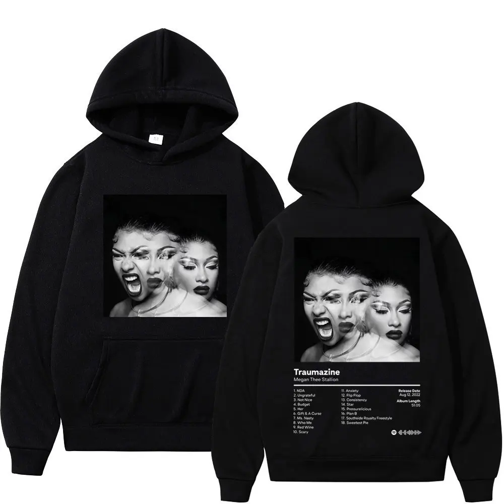 

Singer Megan Thee Stallion Music Album Print Hoodie Men's Women's High Quality Fashion Sweatshirt Street Trend Vintage Pullovers