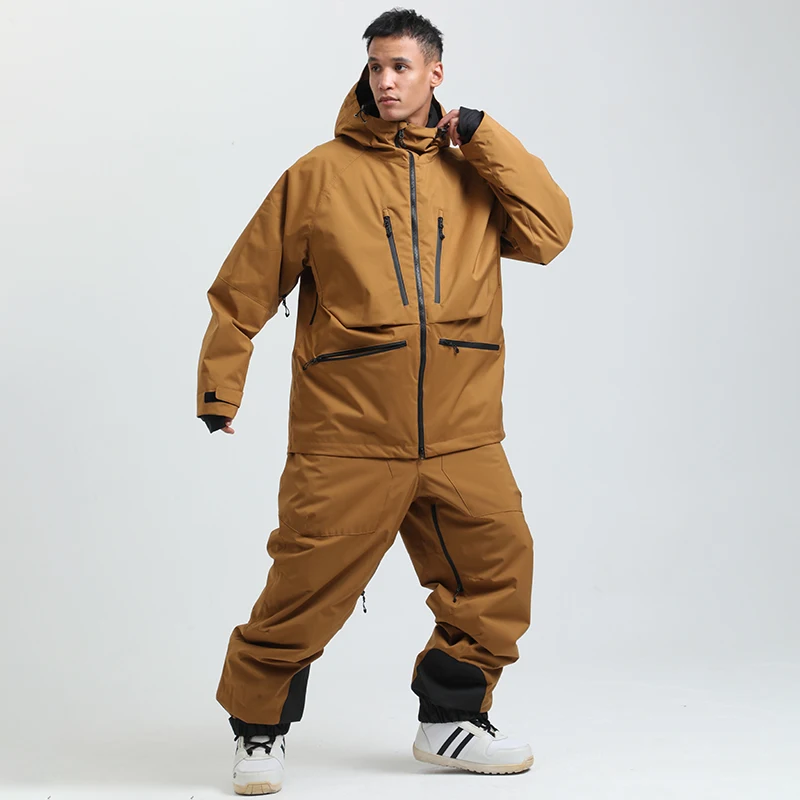 Giacca invernale calda con cappuccio Pantaloni Tute da neve da donna Sport all'aria aperta Mountain Man Set da sci Costumi da snowboard maschili impermeabili Abbigliamento