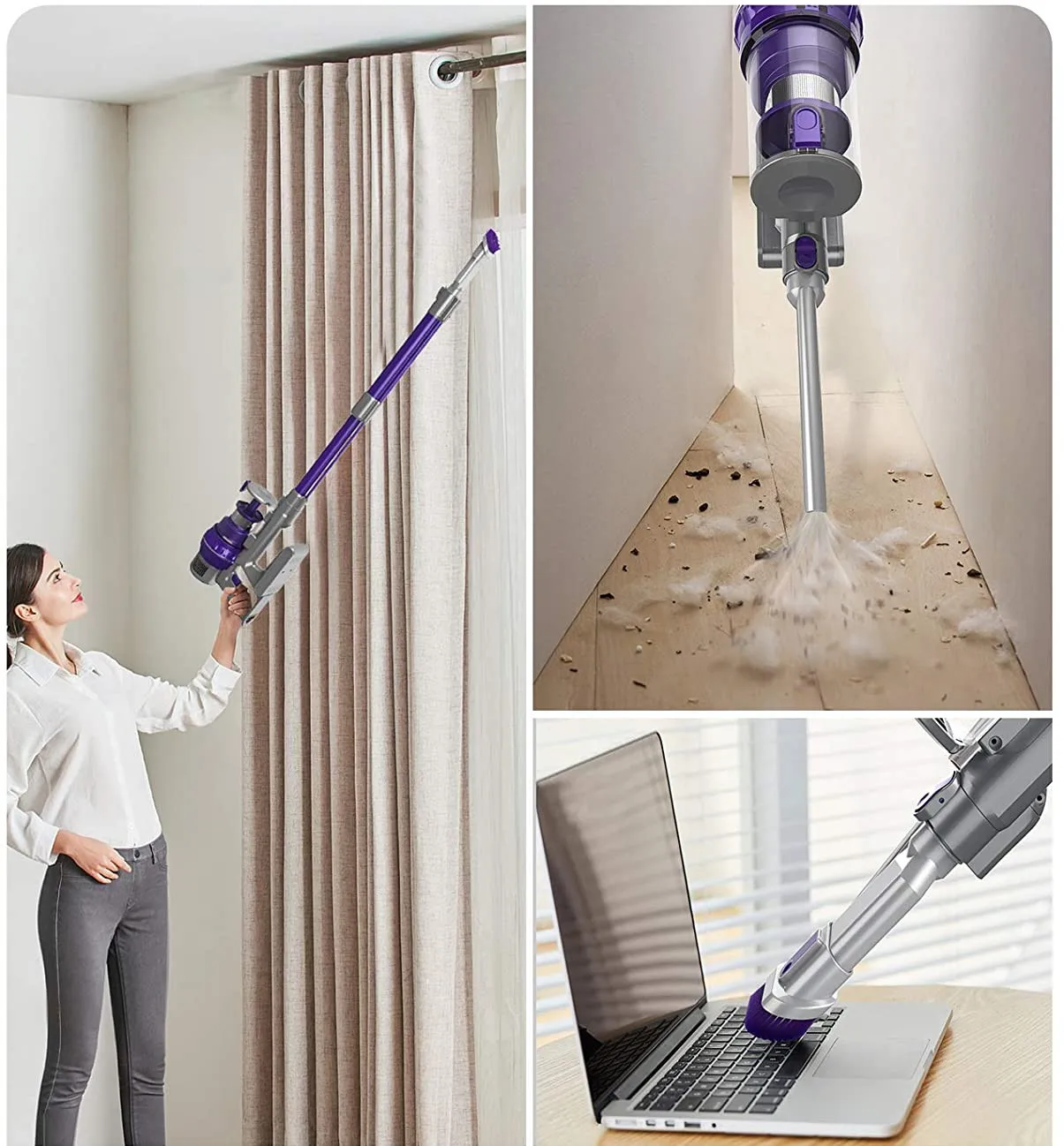 Top Seller Home Electric Floor Cyclone Rechargeable Battery Stick Upright Wireless Cordless Handheld  Telescoping Vacuum Cleaner