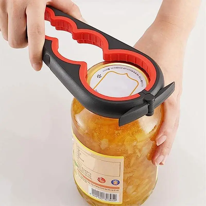 

Durable 4-in-1 can opener, suitable for the elderly, arthritis hands, and anyone with low physical strength, easy to open lid,