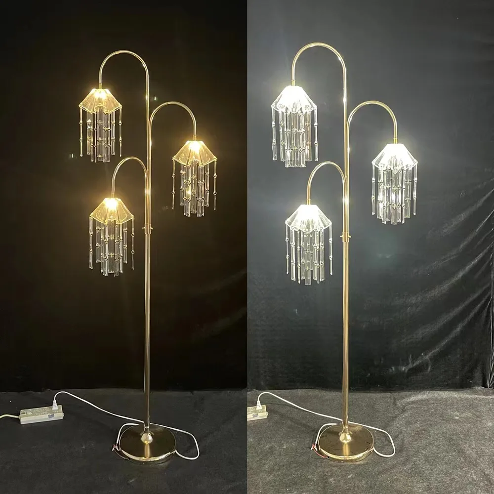 

4pcs Crystal Pendent Hanging Props for Wedding Stage Setups Road Signs Display Window Decorations Display - Event Party Decor