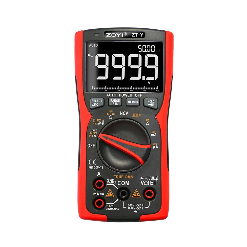 

ZOYI digital multimeter ZT-Y high-precision multi-function universal meter Maintenance electrician portable anti burning