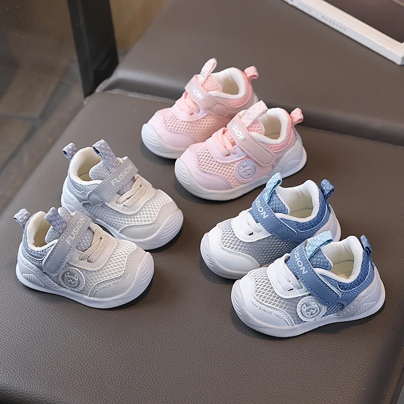 

2025 New Baby Boys Girls Summer Breathable Soft Casual Shoes Baby First Walkers the Mesh Non-slip Wear-resistant Toddler Shoes