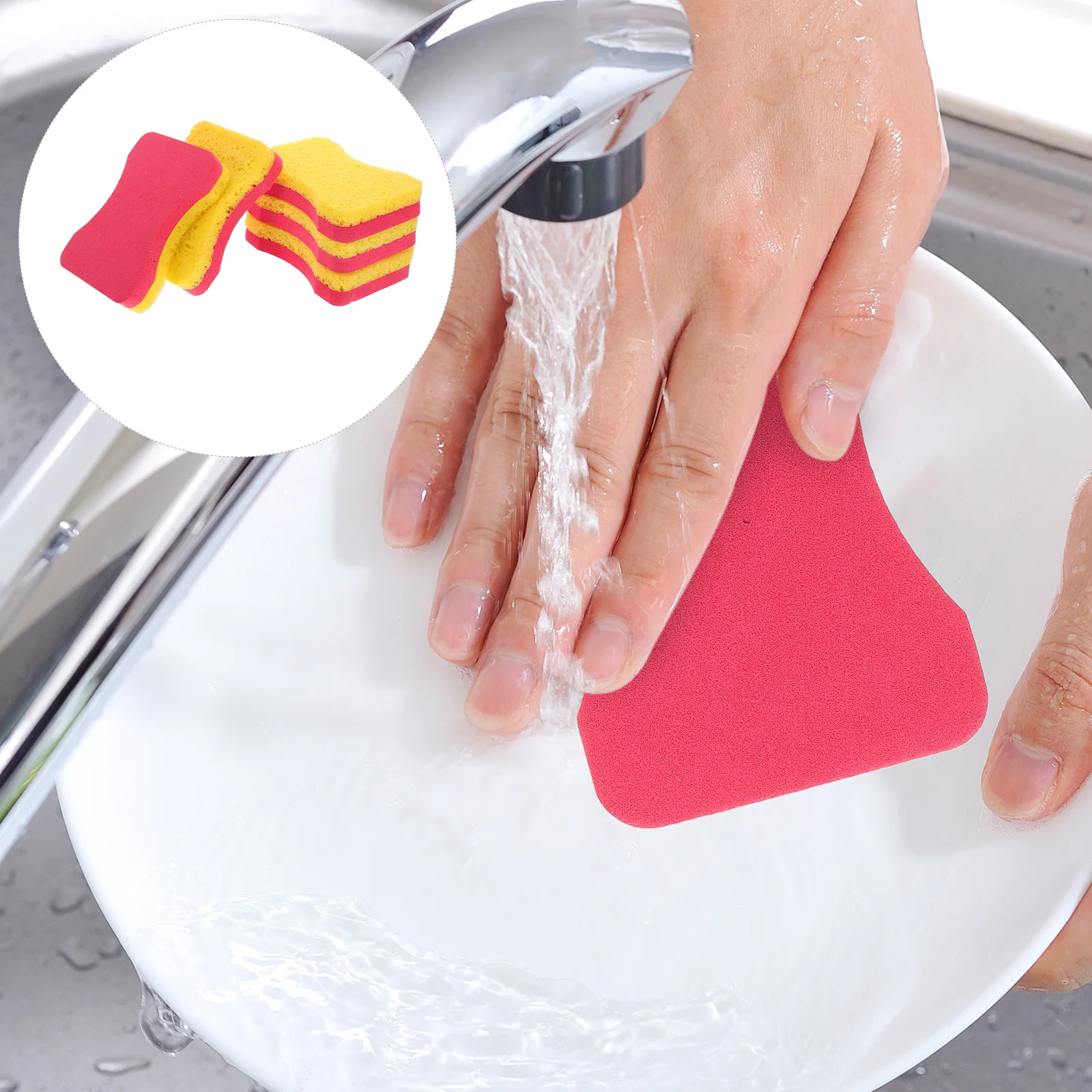 

5pcs Multi-Purpose Cleaning Sponge Car Wash Waxing Polishing Scrubbing Reusable Soft Sponges For Vehicle Auto Detailing