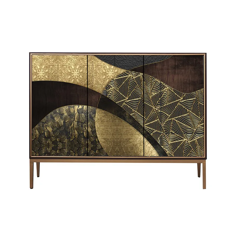 Solid wood shoe cabinet, living room entrance decoration modern multi-functional storage Italian side cabinet