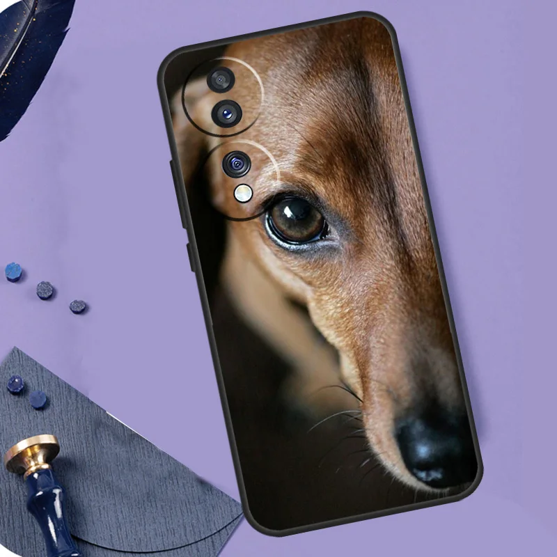 Cute Dachshund Teckel Dackel Dog Phone Case For Honor 90 Lite 70 50 Magic 5 6 Pro X6 X7 X8 X9 X6a X7a X8a X9a X9b X8b Cover