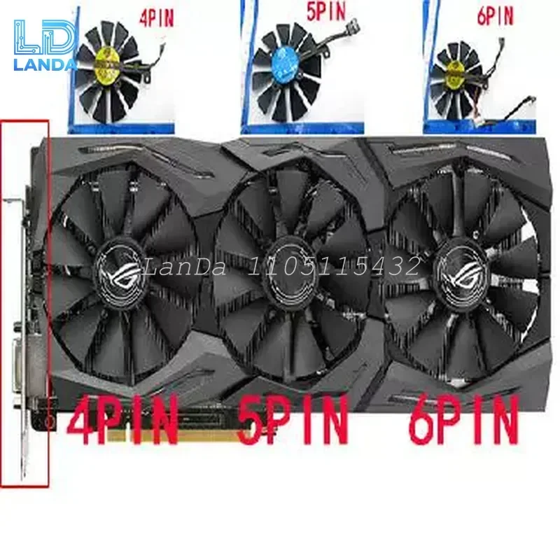 High Frequency Graphics Card Fan for ASUS Raptor PLD09210S12HH PLD09210S12M