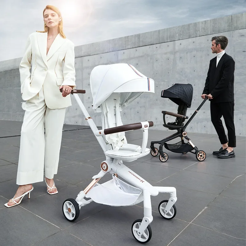 Baby Stroller Baby Stroller Can Sit, Lie Down, Light and Fold Two-way Walking Baby Artifact Stroller