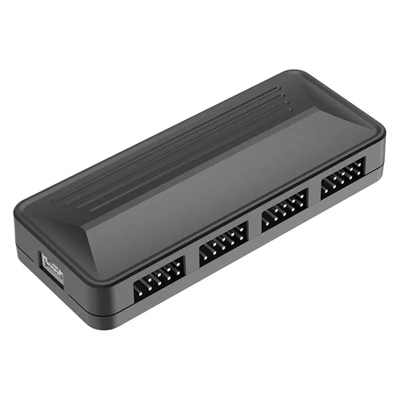 N93RNEW! 9-Pin Hub Hub For Desktop RGB Computer USB 2.0 Independent SATA Power Supply 4-Pin To 9-Pin Compatible Design