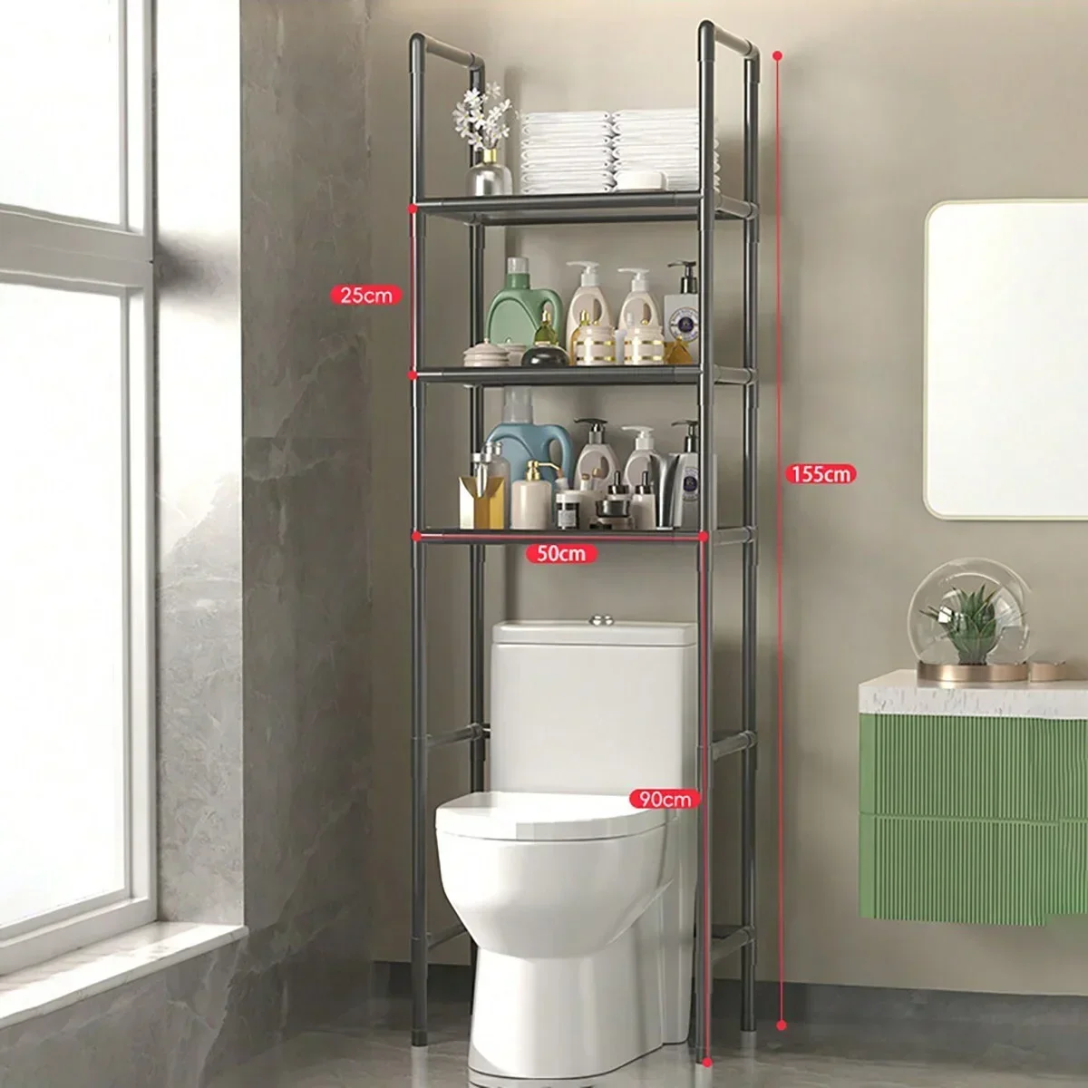 

Bathroom Storage Rack Space-saving Stand Holder MultiFunctional Floor Type Toilet Storage Racks Multilayer Washing Machine Shelf