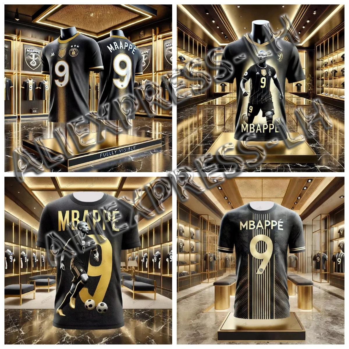 

2025 Новая мужская 3D футбольная рубашка, специальное издание, черная футболка Mbappe 9, роскошная футбольная майка с короткими рукавами, тренировочная форма, футболка, топы
