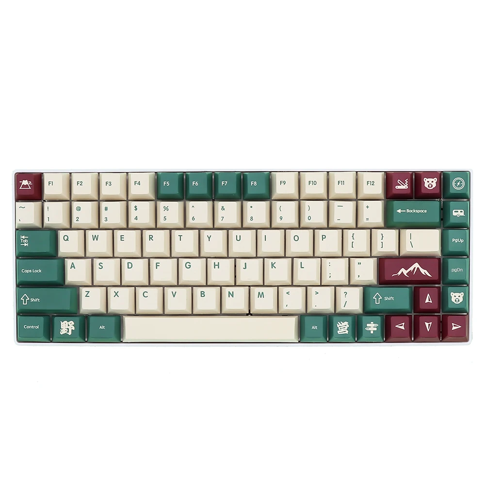 145คีย์ Camping Keycaps เชอร์รี่โปรไฟล์ PBT Dye ระเหิดสำหรับ GMK MX สวิทช์คีย์บอร์ด