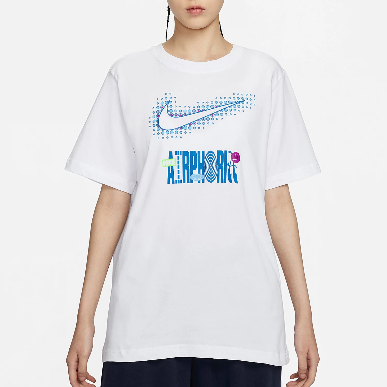 

Официальная новая женская спортивная повседневная дышащая футболка Nike с круглым вырезом и короткими рукавами FV4263-100