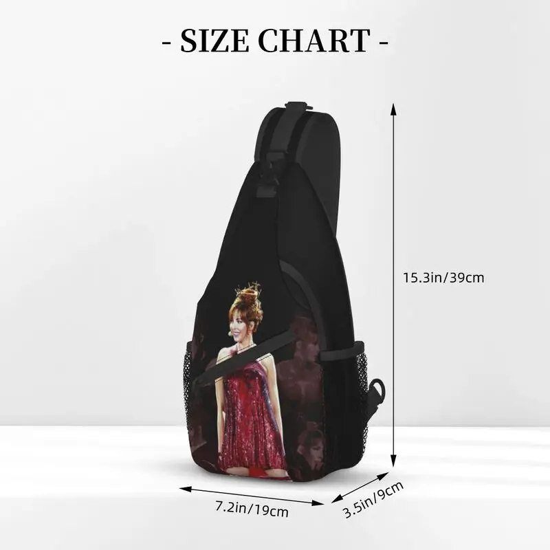 Customized Mylene Farmer Sling Bags Men Fashion French Singer Shoulder Chest Crossbody Backpack Travel Hiking Daypack