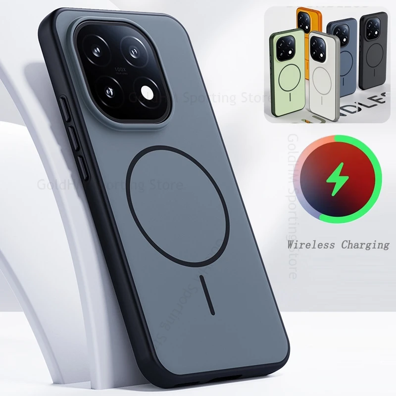 

Skin Feel For Magsafe Case For vivo iQOO 15 Wireless Charging Magsafing Magnetic Cover For VIVO iQOO 15 V2505A Shockproof Cover