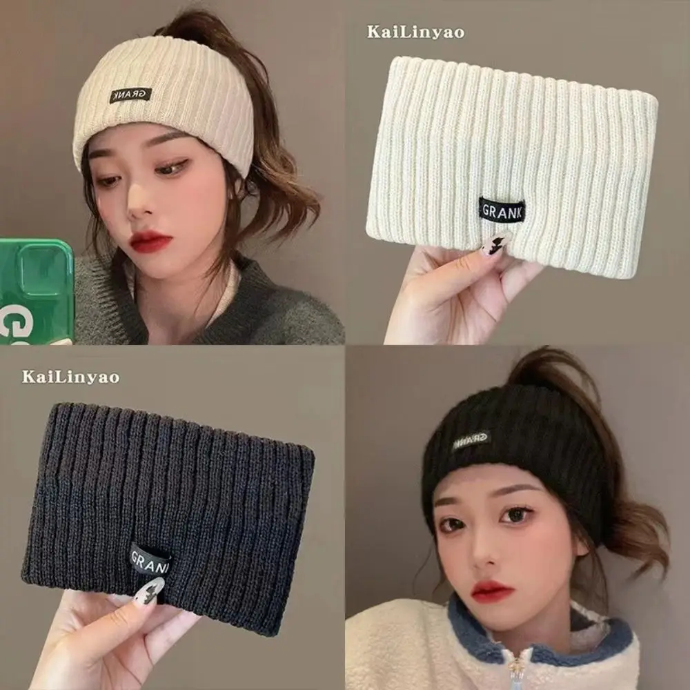 Elastic Knitted Headbands Hat Wide Sports Hair Bands Women Headband Solid Color Hair Accessories Winter Hats Autumn Winter