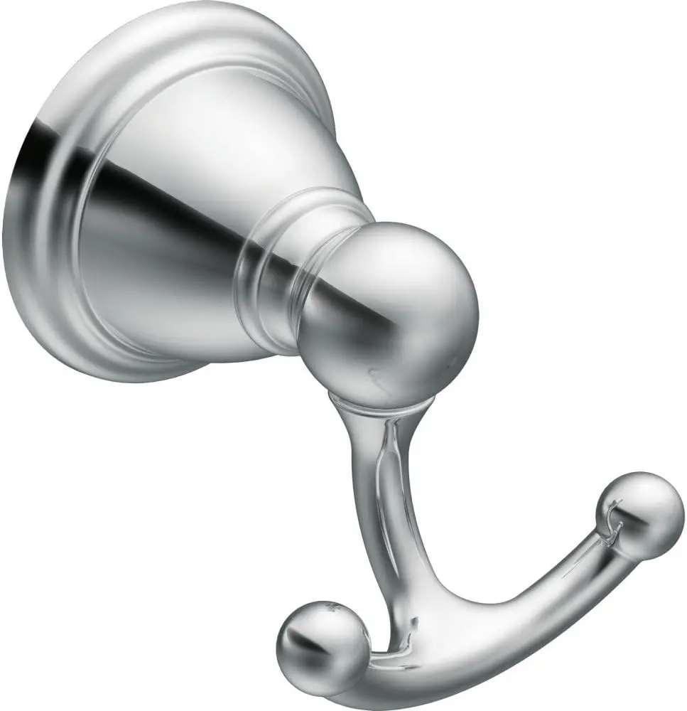 

Double Robe Hook Chrome - Versatile Bathroom & Kitchen Coat Hook