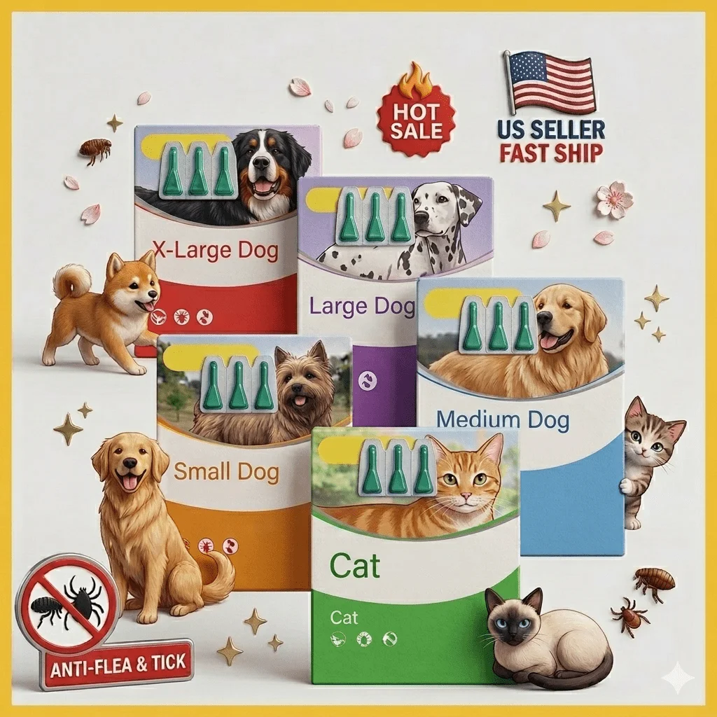 

Flea and Tick solution for Dogs & Cats – Adjustable for Large and Small, Up to 6 Months use Protection