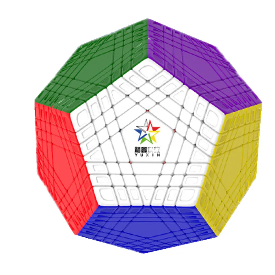 YuXin 7x7 TeraMinx HuangLong Megaminx Cube Puzzle Cubo Magico Stickerless Megaminxeds Professional Stickerless Education Toy