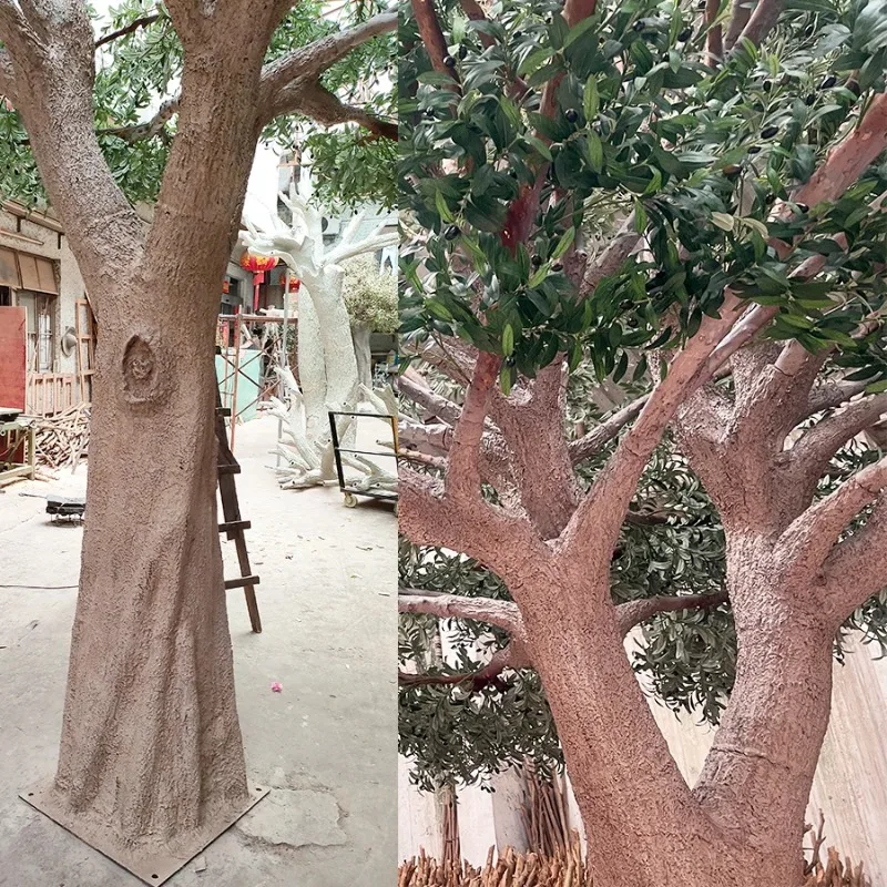 

Wedding Giant Artificial Olives Tree for Indoor Decoration Silk Plants Luxurious Fake Tree Natural Trunk Large Old Olive Trees