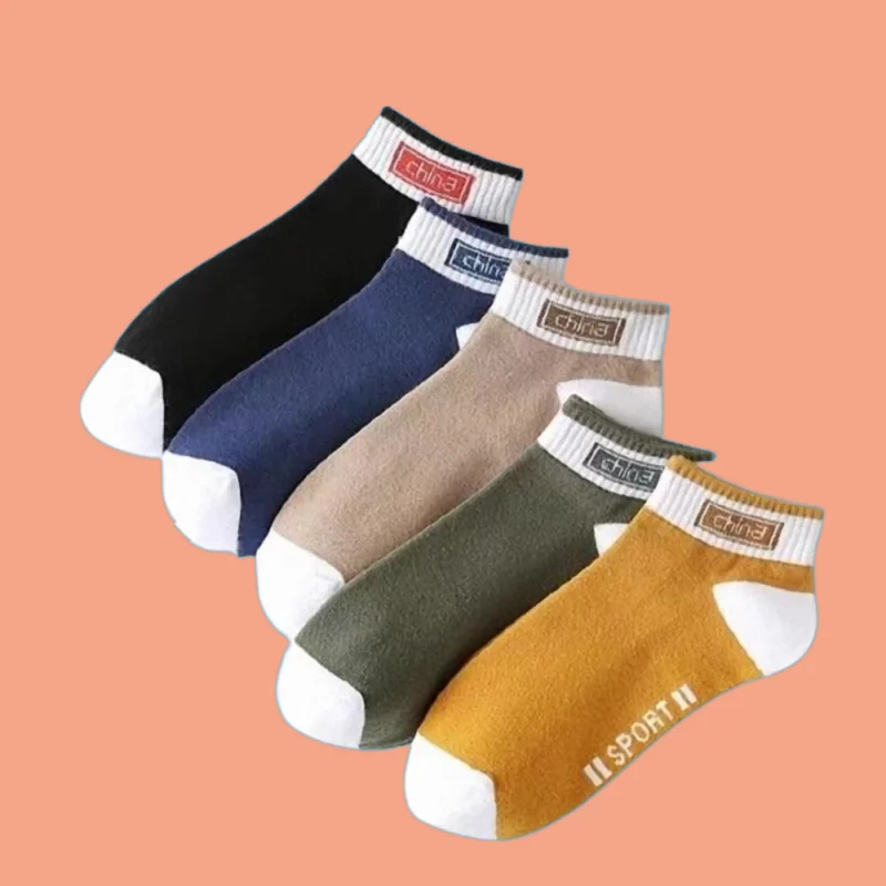 5/10 Pairs New High Quality Men\'s Deodorant Sweat-Absorbent Casual Short Socks Summer Thin Low-cut Shallow Invisible Boat Socks