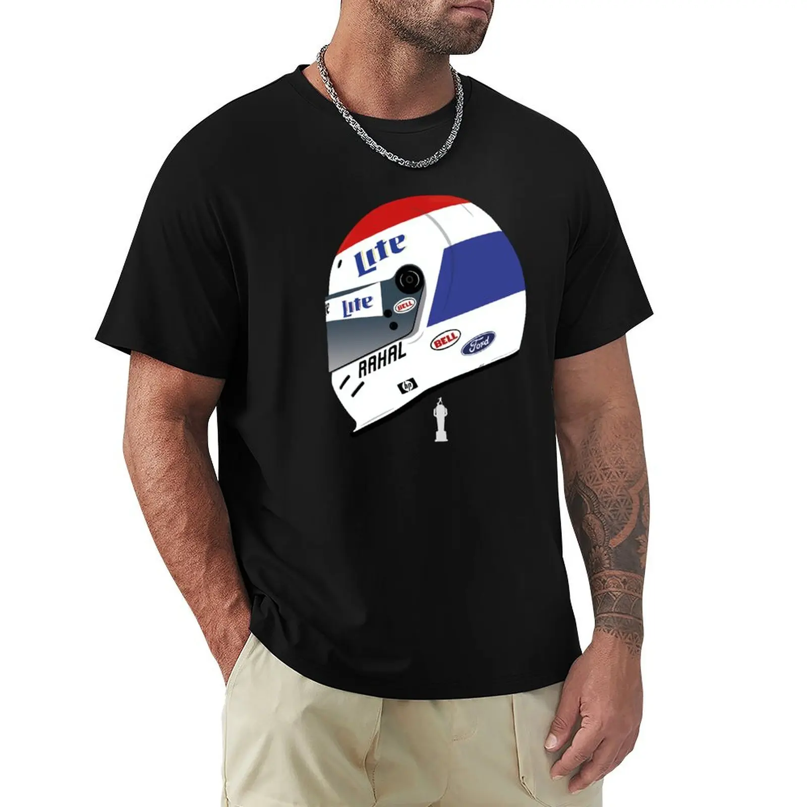 Bobby Rahal (1998) Trophy edition helmet T-Shirt Light Athletic Short Sleeve Tee Shirt