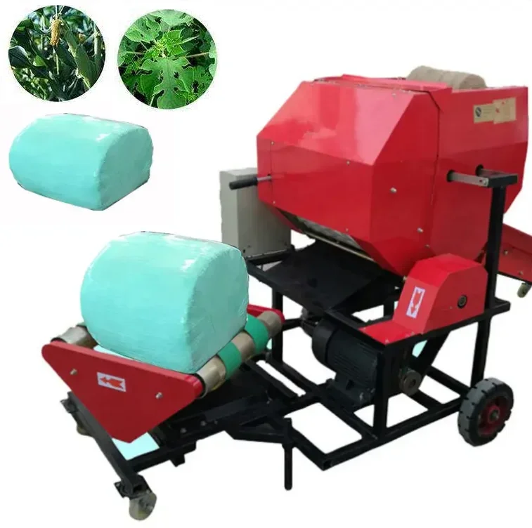 Factory manufacture Hay Straw Corn Silage Round Baler And Wrapper Machine for agricultural use Forage silage baler machine