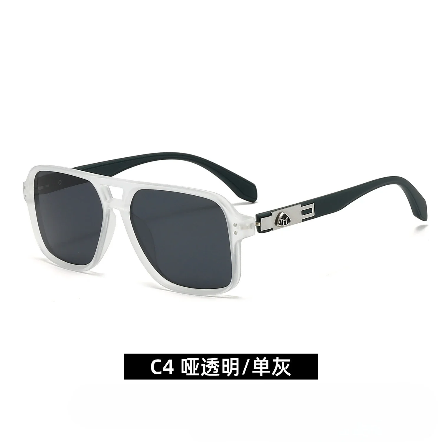 

2025 Metal Rivet Double Bridge Sunglasses - Polarized UV400 Oversized Frame with Spring Hinges, Chic Streetwear Accessories