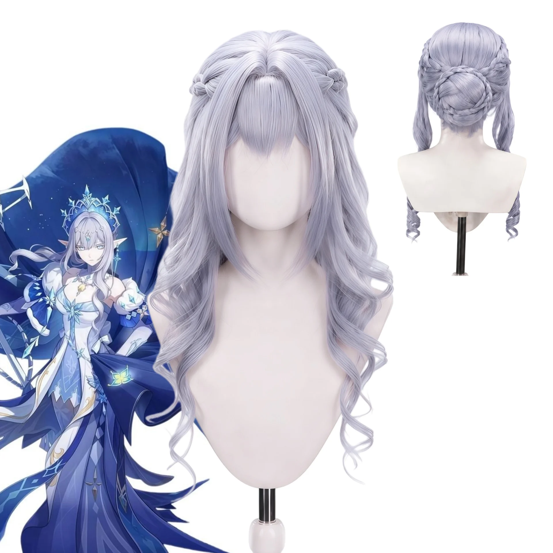 Wig Fiber Net - Anastasya Feodorovna Snezhnaya Cosplay-Perücke Anime-Spiel Genshin