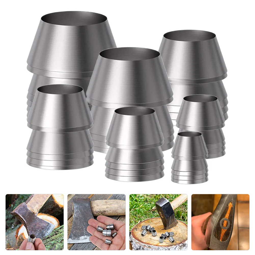 

7 Pcs Splitting Wedges Metal for Axe Reinforcing Round Taper Fixing Accessory Handle Circular Tool Installation