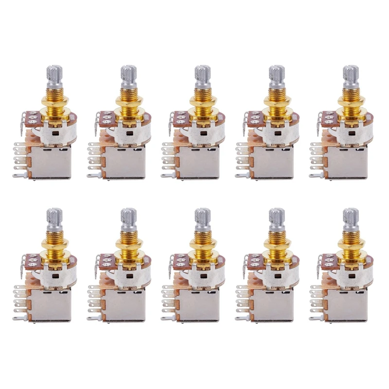 

Y67A-10X Guitar Pots 500K Short Split Shaft Audio Taper Push/Pull Potentiometer