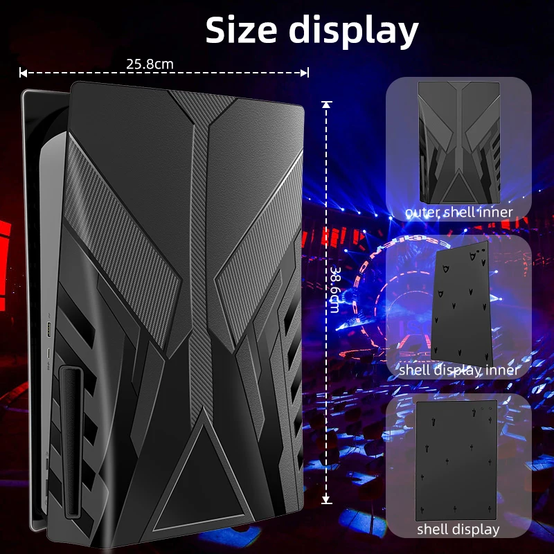 Heystop novo design placa de substituição para ps5 acessórios playstation5 console capa protetora placa frontal para ps5