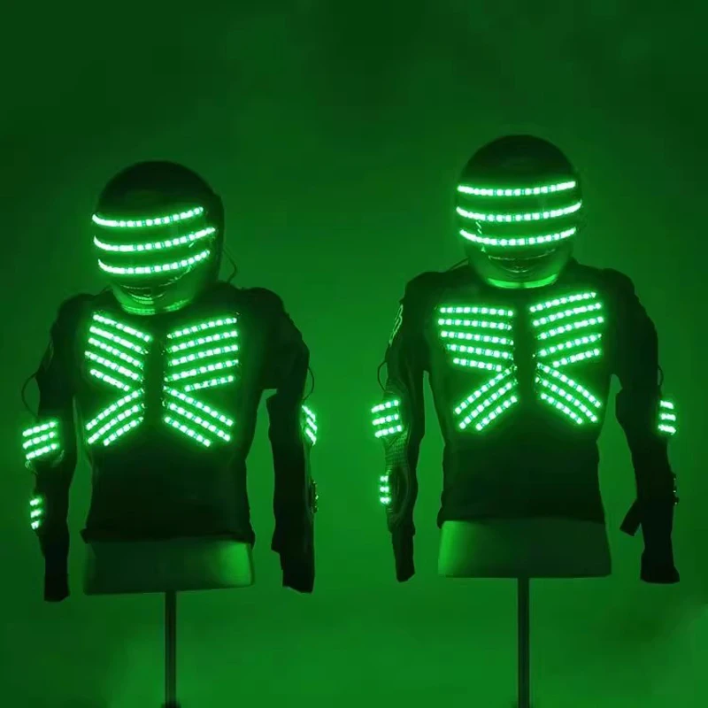 LED Walk-On Robot Walker Costume With Night Club Lights for Halloween Christmas Decorations and Graduation School Occasions