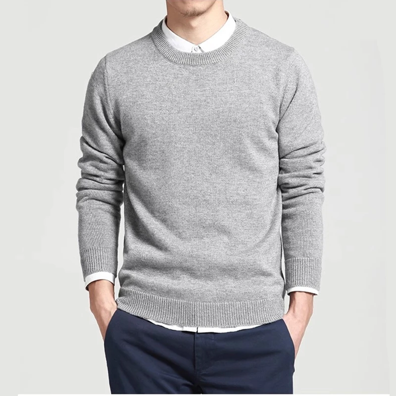 

Cashmere Cotton Blend Classic O-Neck Sweater Men 2024 Autumn Winter Daily Basic Warm Knitted Jumper Man Casual Pullover