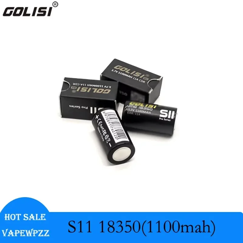 1-10pcs Original Golisi S11 18350 Battery IMR 18350 Rechargeable Batteries 3.7V 11A 1100mah Li-ion batteries Cells