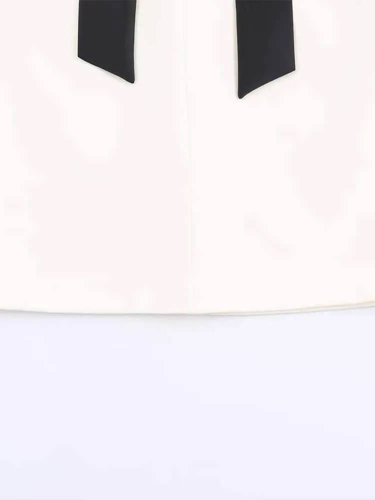 유럽과 미국 스타일의 겨울 신상품, 리본 장식이 있는 트렌디한 여성 의류 디자인의 스트랩리스 드레스