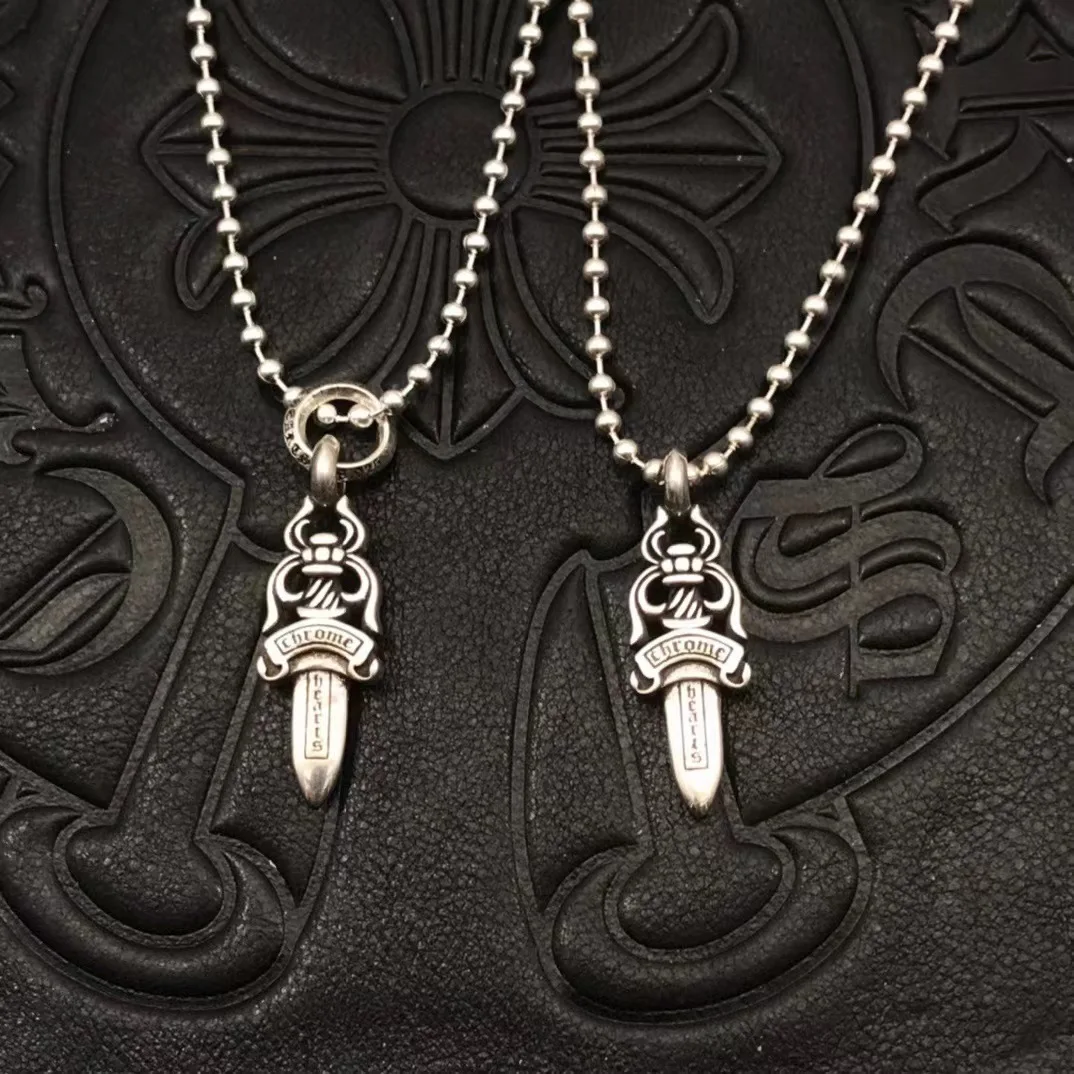 

S925 sterling silver trendy jewelry necklace small sword necklace sweater chain high-end autumn and winter jewelry jewelry