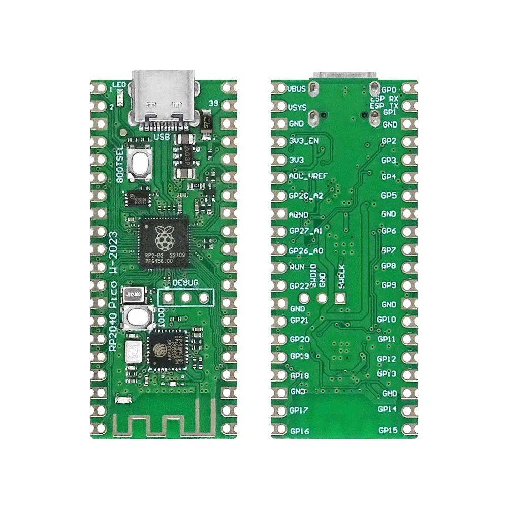 RP2040 Microcontroller Board Raspberry Pi Pico W with Wireless 2.4GHz Dual-Core Cortex M0+ for Embedded & DIY Projects