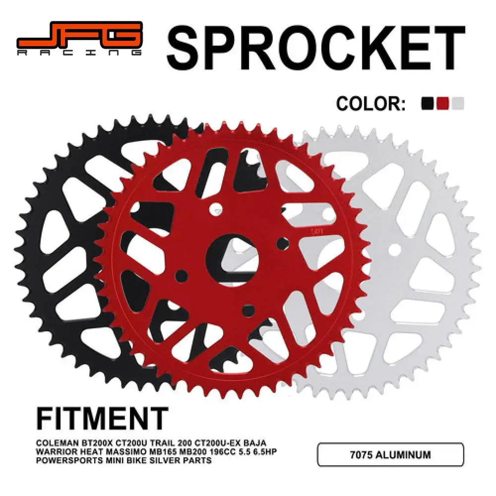 

Motorcycle Rear Chain Sprocket 7075 Aluminum For Coleman BT200X CT200U Warrior Heat Massimo MB165 MB200 Mini Bike Dirt Pit Bike