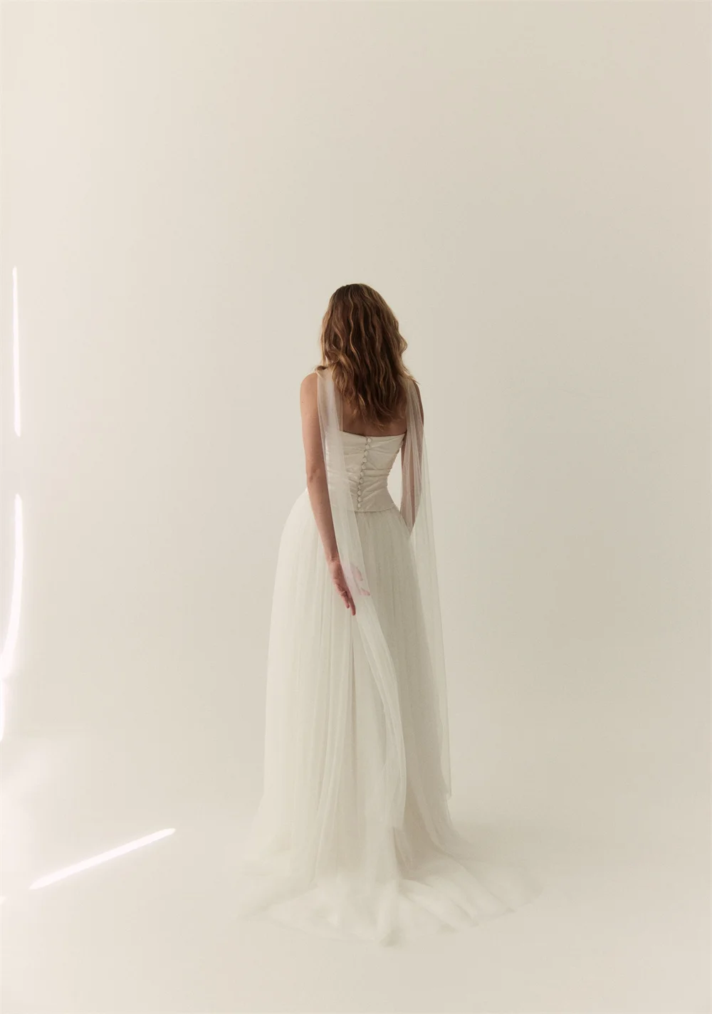 Kyoto Customize Detachable Halter Two-Piece Set Wedding Dress Strapless A-Line vestidos de novia Floor-Length Button Back Formal