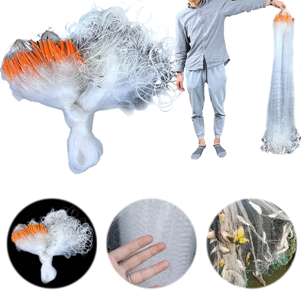 

Fish Net Three Layers Floating Net Sticky Fishing Net Saltwater Fishing Cast Net Fish Throw Net for Fishing