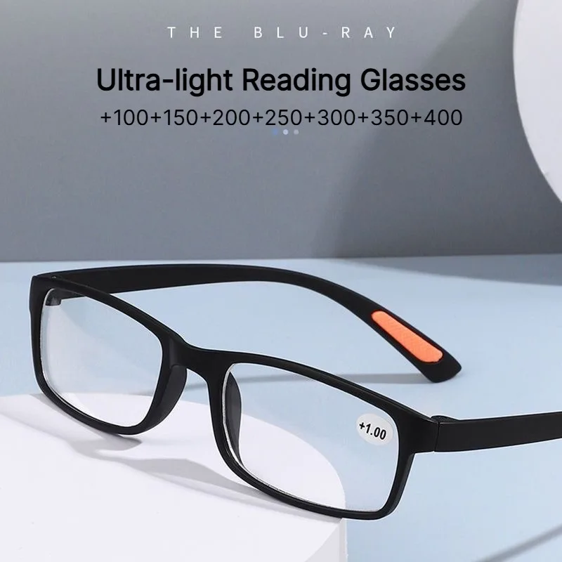 Ultra-light Resin Reading Glasses for Men Women Anti-slip Vision Care Presbyopic Eyewear for Elderly Readers Daily Use Eyeglasse