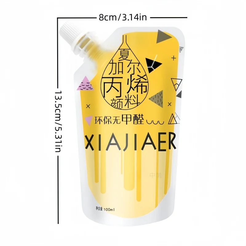 100ml/ Portable Bag Acrylic Paint Beginners Hand-Painted Graffiti Paint Studio Dedicated Xiajiaer Paint