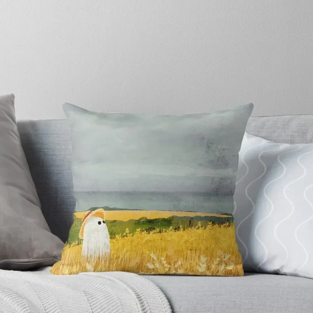 

There's A Ghost in the Wheat field again... Throw Pillow Custom Cushion Throw Pillow Covers pillow