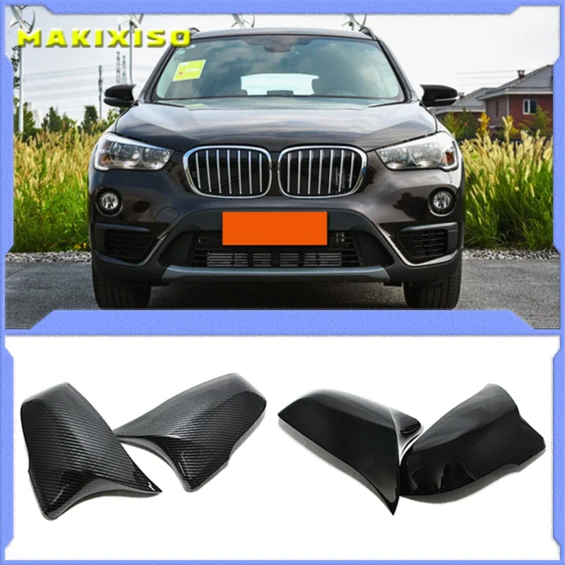 

2pcs Side Wing Excellent Black For BMW 2 series Z4 x1 x2 F48 F49 F45 F46 F39 F53 G39 Carbon Fiber Pattern Mirror Cover caps