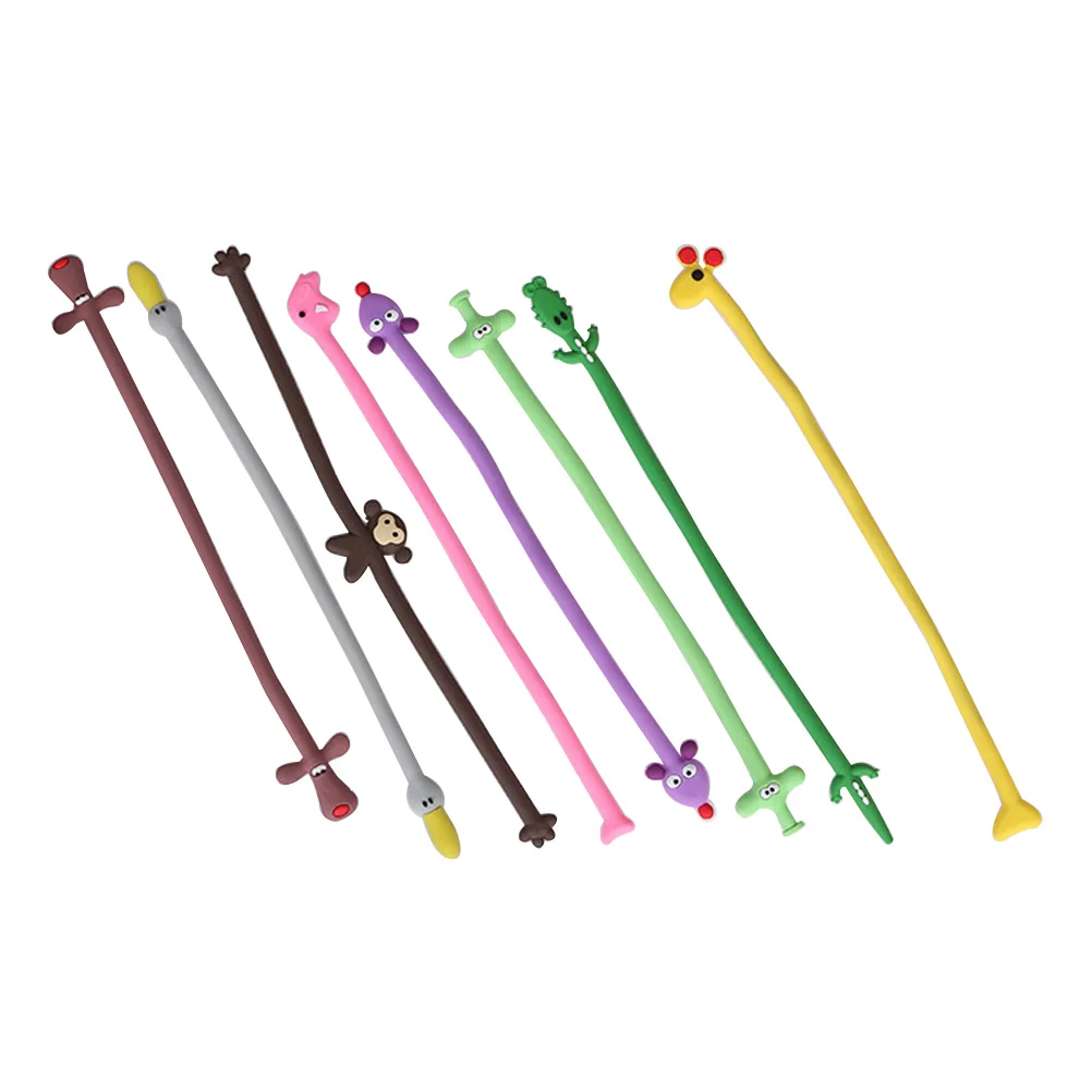 

8 Pcs Cartoon Winder Wire Organizers for Cords Cute Animal Holder Protector Management Ties Cable Cellphone Organiser