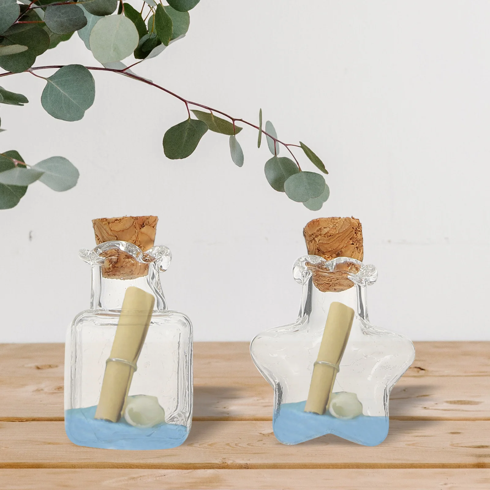 

10Pcs Mini Glass Cork Bottles Multi-Use Tiny Wishing Bottles DIY Drift Bottle Pendant Accessories Mini Drift Bottle