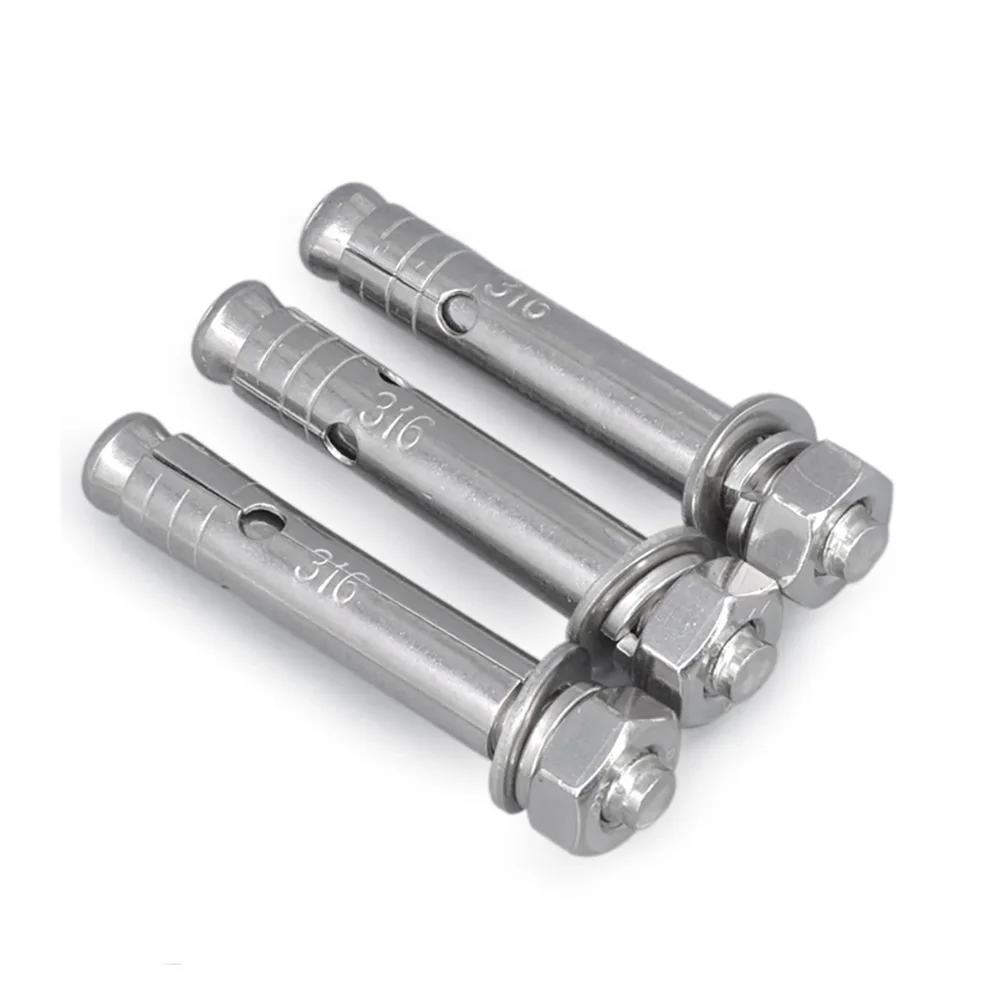 Marine Grade A4 316 Stainless Steel Hammer Drive Anchor Expansion Bolt Screw M6 M8 M10 M12 Concrete Anchor Bolts Canopy Bolts
