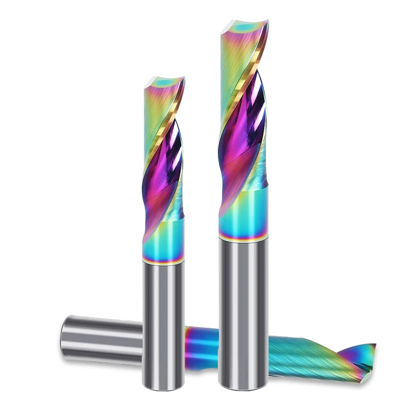 1pc AAAAA Single Flute Carbide Spiral End Mill 3.175 ,4,5,6mm Aluminum ...